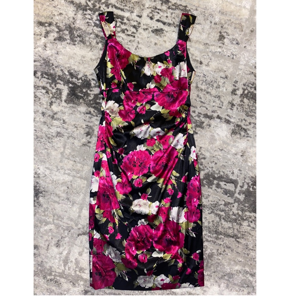 Maggy London Floral Print Sleeveless Dress